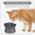 4 Pieces Plastic Tilted Elevated Cat Bowls, Raised Feeding Bowls for Flat Faced Cats, White and Grey