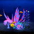 Glowing Fish Tank Decorations - 4 pcs Glow Aquarium Decorations, Glowing Mushroom Coral Plant Ornaments