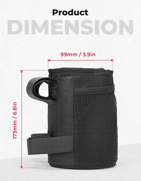 KEMIMOTO Bike Cup Holder, Bicycle Water Bottle Holder for Handlebar, Fits 12-32oz Bottles for Mountain Road Bikes