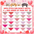 120 Youyole Pcs Valentine's Day Dog Bandana Bulks Love Dog Bandanas Valentine's Day Pet Scarf Soft Cat Triangle Scarves