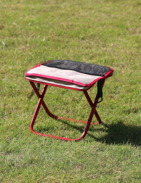 Generic 2-in-1 25x29x26cm, Portable Folding Stool with Crossbody Carry, Converts to Bag with Mesh Storage, Oxford