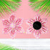 Summer Dog Collar with Flower, Cotton Cute Pink Flower Collar for XL Boy Girl Dog, Comfortable with Metal Buckle
