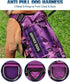 Tactical Dog Harness - PETNANNY Service Dog Vest for Large Breed, MOLLE Work Dog Vest with Handle (Purple Camo, L)