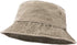 Wide Brim Washed Denim Cotton Bucket Hat, Flat Top Cap for Fishing Hiking Beach Sports