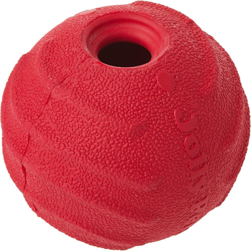 3 Inches, Jolly Pets Tuff Tosser Bouncing Ball Tog Toy/Treat Holder, Red