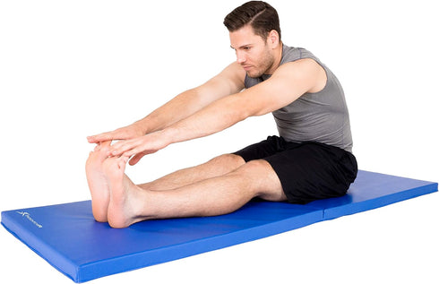 6x2 MMA, ProsourceFit Bi-Fold Folding Thick Exercise Mat with Carrying Handles for Gymnastics Core Workouts
