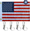WDGG American Flag for Boat, 12x18 inches with 4 Heavy Duty Clips, Embroidered Stars and Brass Grommets