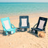 Low Folding Beach Chairs for Adults, Portable Lightweight Sling Beach Camping Chair with Cup Holder,Armrest,Foldable