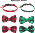 ADOGGYGO Christmas Cat Collar Breakaway with Bow Tie Bell, 2 Pack Red Green Plaid Xmas Kitten Collar