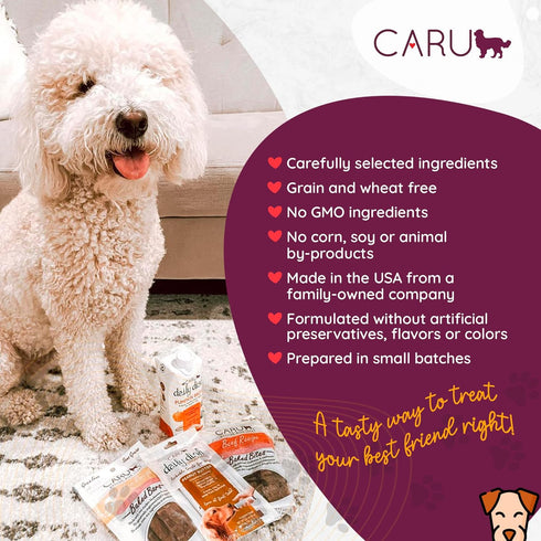 CARU Soft 'n Tasty Baked Bites - Lamb Bites Dog Treats - Flavorful Training Treats, 4 oz.