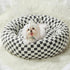 BFPETHOME Round Donut Dog Bed for Small Dogs, Calming Indoor Cat Bed with Non-Slip Bottom, Machine Washable Plush