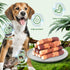 5 Inch 454g/1lb Triple-Flavor Rawhide Chews for Medium & Large Dogs - Chicken, Beef & Chicken Liver Dental Treats