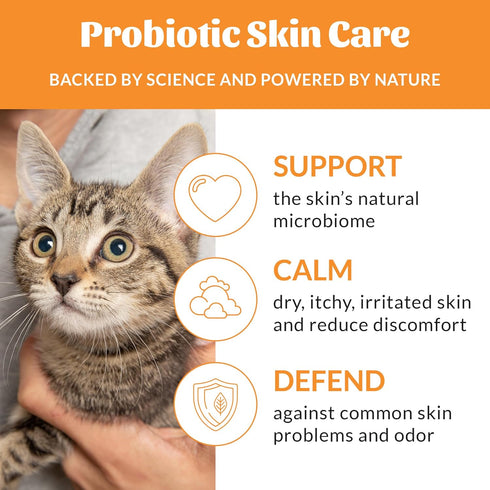 Omega-3s, 97% 16oz, 2-Pack Skout's Honor Probiotic Cat Shampoo & Conditioner with Avocado Oil & Natural, Paraben