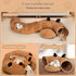 20 3-in-1 Cat Tunnel Bed with Pcs Interactive Toys, DIY Collapsible Plush Cat Tube with Washable Mat, Large Indoor Play