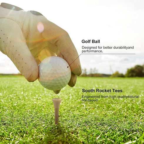 Golf Accessory Set All in One Bag with High-Grade Leather Case, Golf Balls, Tees, Cleaning Brush, Scorer, Range Finder,