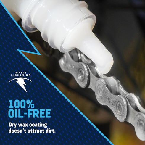 100% 32 oz White Lightning Clean Ride Self-Cleaning Wax Bicycle Chain Lubricant Oil-Free, Reduces Dirt & Grime, Extends