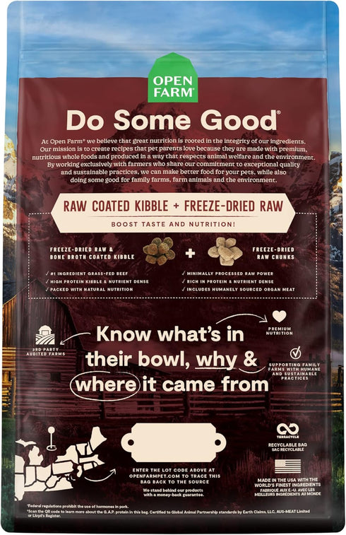 Open Farm RawMix Grain-Free Front Range Recipe for Dogs, Includes Kibble, Bone Broth, and Freeze Dried Raw, 3.5 lb