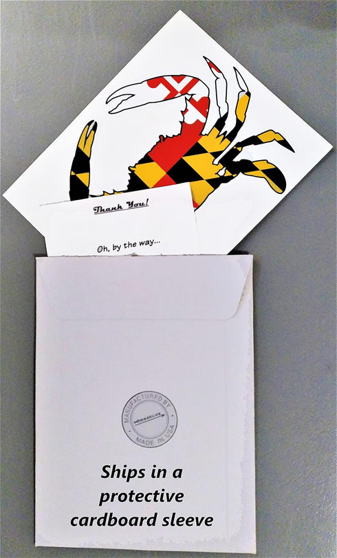 Generic 7 5.5 Maryland Crab Sticker ( x ) MD State Flag Decal Wheezeway