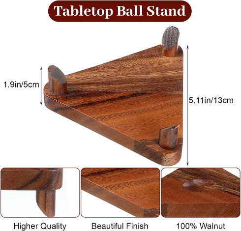 Xinjoduz Walnut Ball Display Stand, Basketball & Football Holder, Wooden Display Stand for Sports Memorabilia, Ball