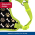 Ribbon Designer Wrap Adjustable Dog Harness, Large & Small, Brown Paws & Bones, 5/8" x 16-19"