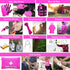 Pink Survival Kits with First Aid Kit, Hiking Camping Gear for Women, Professional Bug Out Bag Set