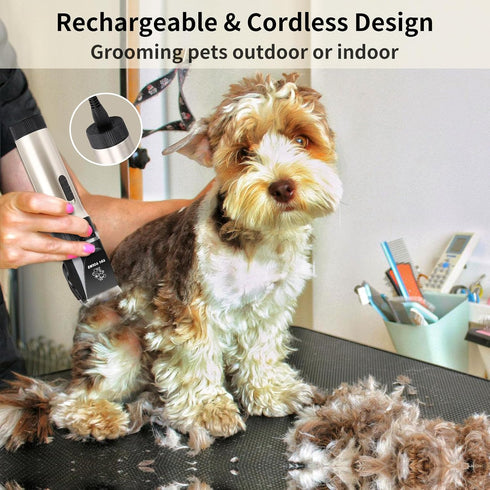 Trimmer, Dog Clippers for Grooming, Low Noise Dog Grooming Clippers, Cordless Dog Hair Rechargeable Dog Shavers