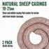 19-21mm, 30 LEM Products Natural Sheep Casings, Edible Sausage Casings, Stuffs Approximately Pounds, Great for Snack