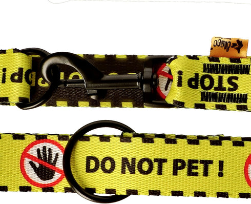 Dingo Dog Lead Do Not Pet Leash for Puppies, Training, Working, Service, Emotional Support Dogs, Yellow, L