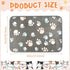 4 Pcs Paw Print Fleece Pet Blanket for Small Medium Dogs Cats, Warm Soft Sleep Mat Guinea Pig Cage Liners Blanket (Dark