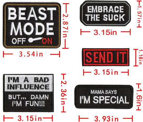 WZT 20 Pieces Funny Tactical Military Morale Patch Set for Caps, Bags, Backpacks, Clothes, and Tactical Gears (Navy)