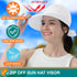 SUN CUBE Women Wide Brim Sun Hat for Outdoor UV Protection, Convertible Zip-Off Beach Hat Ponytail Visor