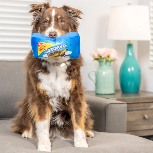 Huxley & Kent Snoreo Cookies (Small) | Funny Power Plush Dog Toy with Squeaker | Dog Gift