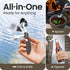 Orblue 4-in-1 Camping Eating Utensils, 2-Pack, Portable Spoon, Fork, Knife & Bottle Opener Combo Set, Black