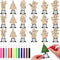 XEQWZVFR 18 Pcs DIY Wooden Trophy Set Coloring Wooden Trophy Award Crafts 36