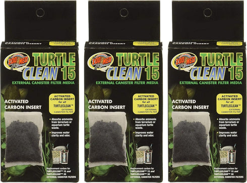 Zoo Med Turtle Clean 15 Activated Carbon Inserts (3 Pack)