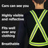 Safety Straps Reflective Vest for Running, Hi Vis Suspenders for Men Women Fully Adjustable Safety Vests