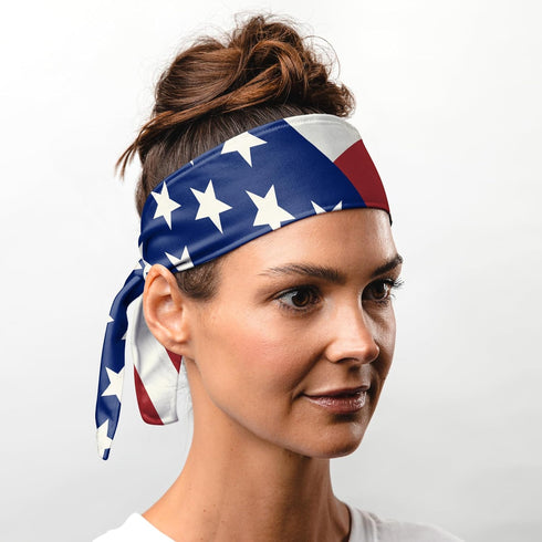 Suddora Country Flag Tie Headband, Breathable Sweatband for National Sports Events, Non-slip Fabric for Soccer, Workout