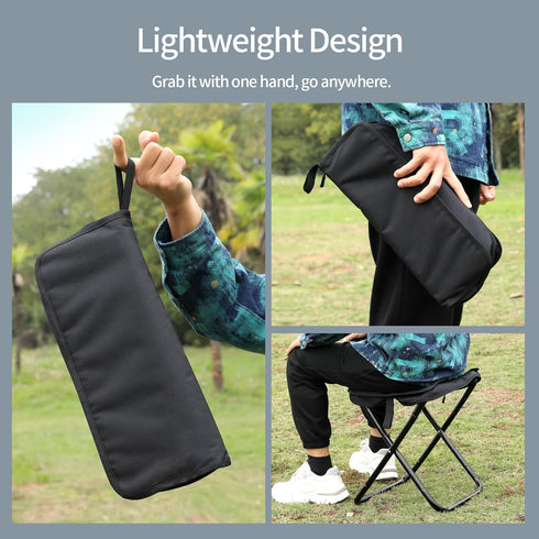 KOKSRY Backpacking 16 Camping Stool, Portable Folding Stool, Aluminum Ultralight Stool Suitable for Outdoor Gardening