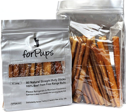 (1 Pound – 6 Inch) (THICK) (16 oz Pack) All Natural Premium Quality Bully Sticks (6”)