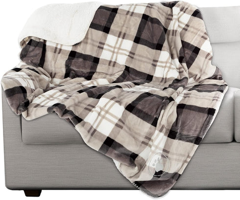 PETMAKER Reversible Waterproof Pet Blanket - Gray | Protects Couch, Car, Bed from Spills, Stains, or Fur - Dog and Cat