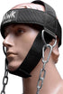 Neck Harness for Men and Women - Adjustable Neck Strap with 30" Steel Chain for Weight Lifting Up to 150 lbs