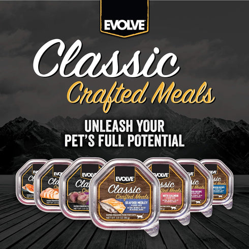 Evolve Pet Food Classic Crafted Meals Chicken Recipe Dog Food, 15 Pack, 3.5 Ounce Each
