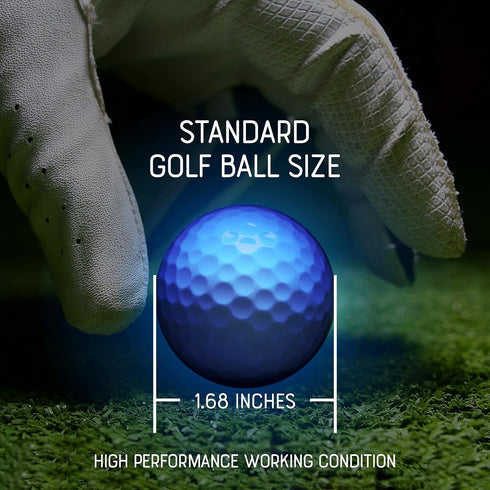 Premium LED Night Golf Balls - Set of 6, Ultra Bright Glow for Nighttime Play, Durable Light-Up Balls