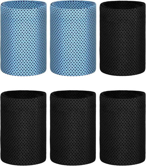 GJ 3 Pairs Cooling Wristband Sweatbands Sports Wrist Wrap Sweat Bands for Women