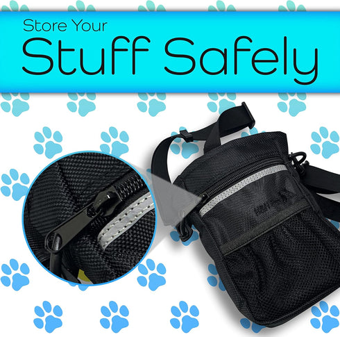 H&H Pets Dog Treat Pouch with Shoulder Strap, Training Accessories, Waste Bag Dispenser
