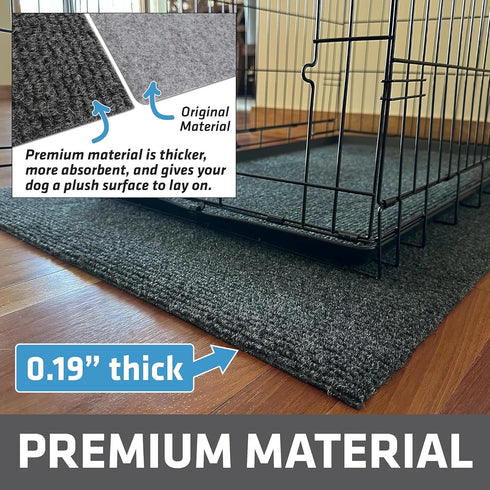 Drymate Premium Dog Crate Mat Liner, Absorbent, Waterproof, Non-Slip, Washable Puppy Pee Pad, Cut to Fit Design