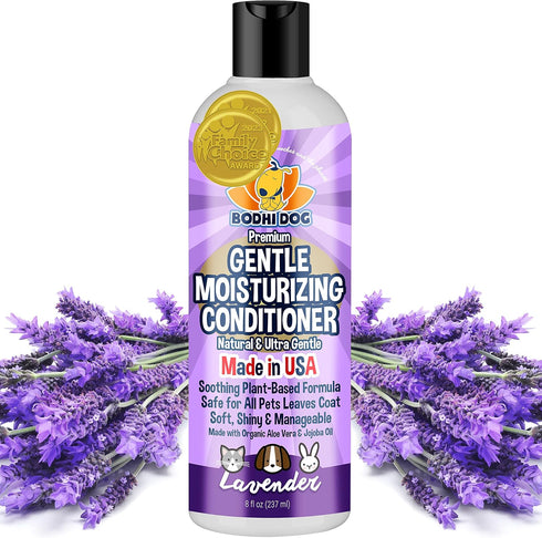 Bodhi Dog Gentle Moisturizing Dog Conditioner, Plant-Based Formula with Aloe Vera & Jojoba Oil, Lavender Scent