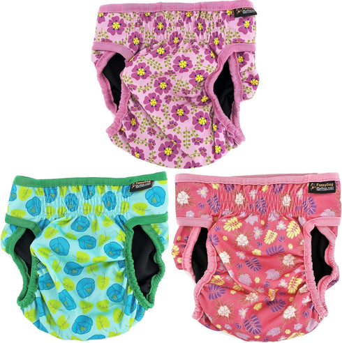 Pack 6 4 8" 12", Pack 6 of Female Dog Diapers with - Layers of Absorbent Pads Cat Panties Waterproof Leak Proof