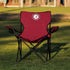 NCAA Portable Quad Folding Chair - Black Tailgate Chair with Armrests & Cup Holder