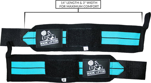 Nordic Lifting Wrist Wraps – 2 Pairs, Wrist Straps for Weightlifting, Powerlifting, CrossFit, Gym Support Gear for Men